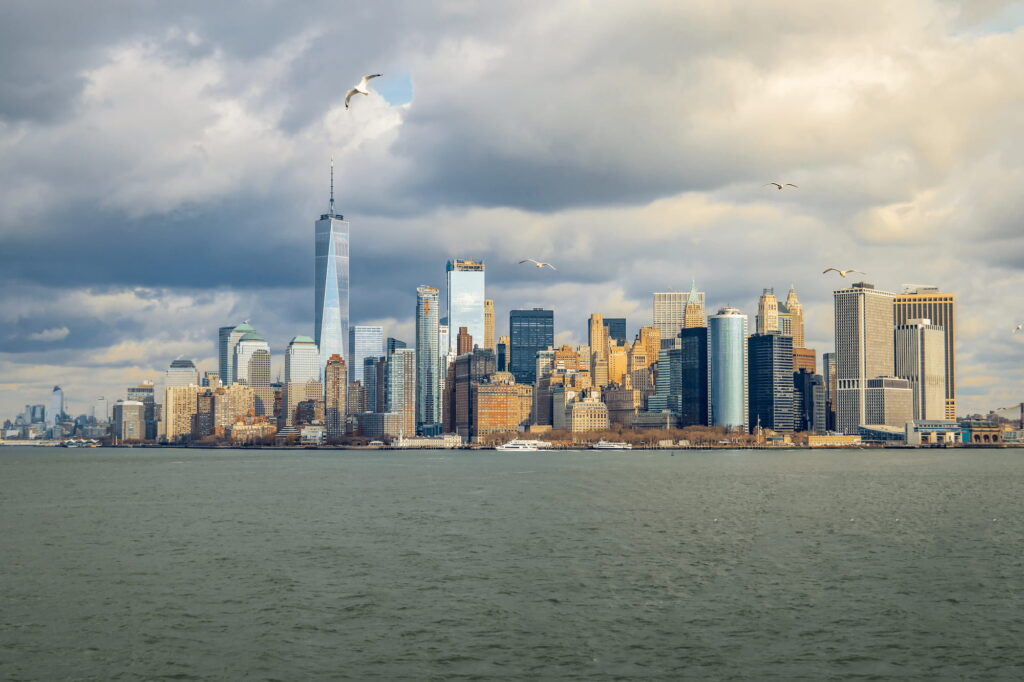 The Lower Manhattan skyline